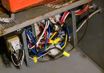 It takes a knowledgeable technician to know where and what all the wires to this furnace control board go. A bundle of wires connects to the oil-burning heater. Don't try and fix it yourself.