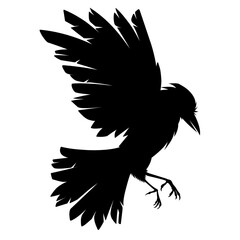 silhouette of a crow raven