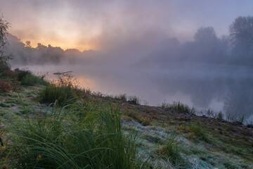 morning mist over the river