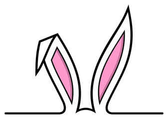 Osterhasen Ohren Vektor.
Oster Symbol in pink und schwarz.
Isolierter Hintergrund.
Für Hintergründe, Kalender, Einladungen, Grußkarten etc.
