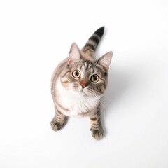 cat on isolated on white background