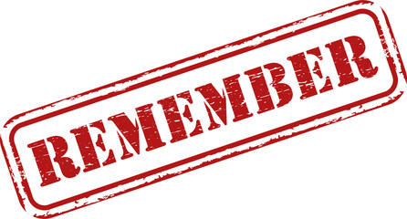 Remember grunge rubber stamp