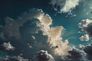 Fototapeta na wymiar Low Angle View Of Clouds In Sky. Generative Ai