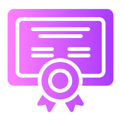 diploma gradient icon