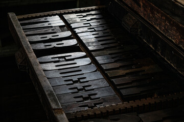 Printer's Letters in drawer