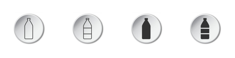 Bottle icon. Plastic bottle symbol. Flat vector illustration.