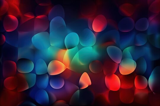  a colorful background with a lot of bubbles in the middle of the image and a black background with red, blue, and green bubbles in the middle of the middle.  generative ai