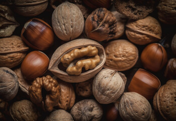food, nut, hazelnut, generative ai