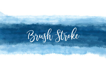Modern blue brush stroke watercolor background