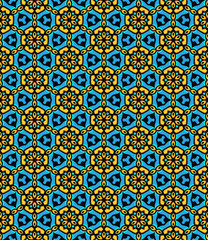 Multi color seamless abstract pattern. Background and backdrop. Multi Colored. Colorful ornamental design. Colored mosaic ornaments. Vector graphic illustration. EPS10.