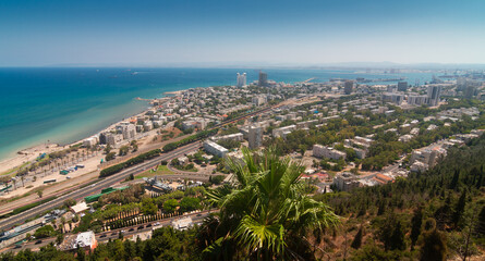 Haifa, Israel panorama from above