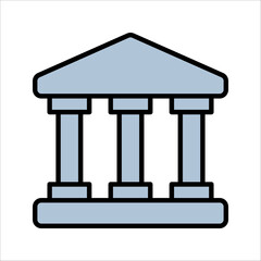 Bank line icon. Vector symbol in trendy flat style, Finance sing for design. vector illustration on white background