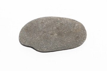 A flat rock isolated on white background