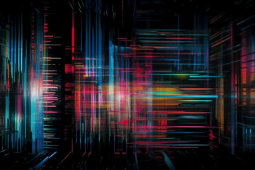 abstract background with horizontal and vertical lines and glitch effects