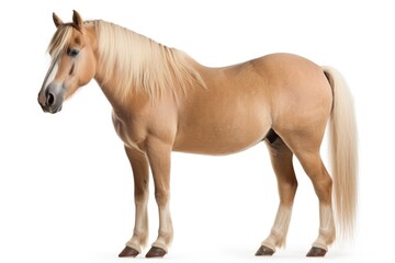 Obraz na płótnie Canvas Haflinger Horse Isolated White Background