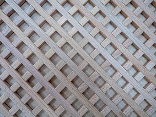 wooden slats intertwined close-up
