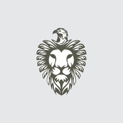 Premium logo design combining lion and eagle