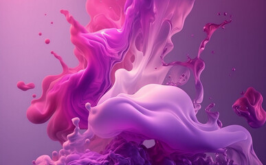 Soft purple and pink fluid background, Generative AI