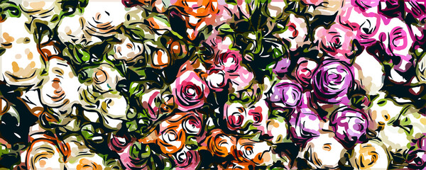 colorful flower design background is very beautiful with PNG's format