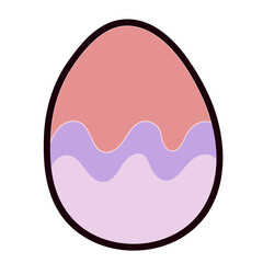 Happy Easter element set of funny rabbit animals, eggs and floral decoration in cute cartoon style. Flat hand drawn icon