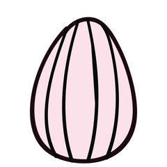 Happy Easter element set of funny rabbit animals, eggs and floral decoration in cute cartoon style. Flat hand drawn icon