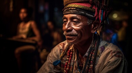 Obraz premium AI Colombian Festivities Through the Eyes of Imagination: Captivating, Magical, and Vibrant Photographs That Will Transport You to a World of Fantasy and Wonder