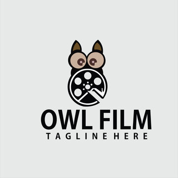 a movie logo with animal illustration design vector