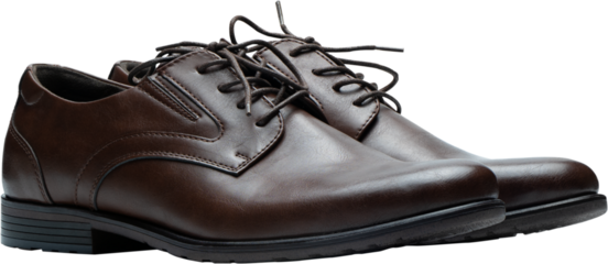 Pair of dark brown laced men's dress shoes