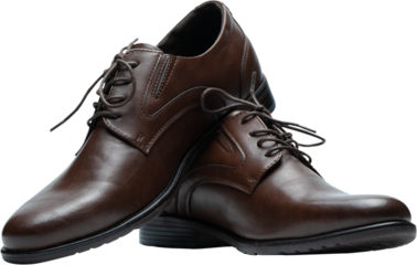 Pair of dark brown laced men's dress shoes