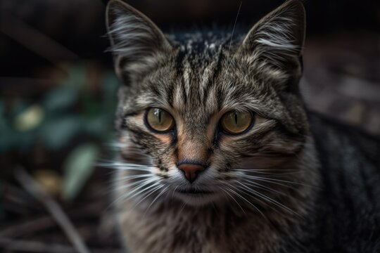 a picture of a homeless cat. Generative AI