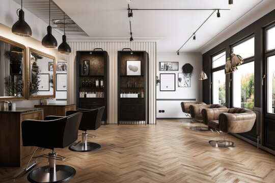 Interior Of Luxury Hairdressing salon