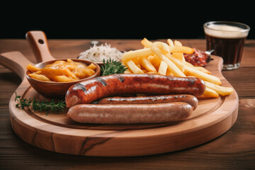 delicious German sausage platter
