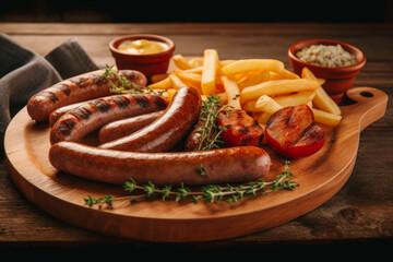 delicious German sausage platter