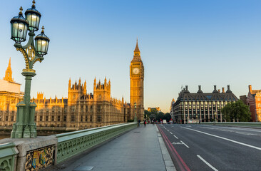 Fototapeta na wymiar Big Ben in London at sunrise