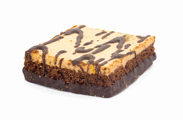 Piece of cake on a white isolated background