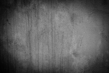 Black wall rough texture background, concrete floor or old grunge backdrop