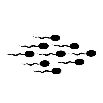 recommend clip art: Sperm cells / spermatozoon flat vector icon for apps and websites