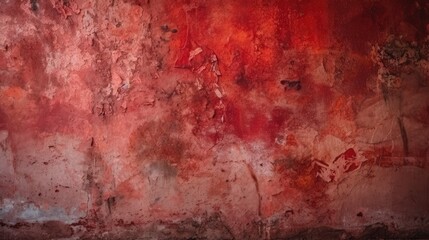 red concrete wall, grunge cement grainy texture, fancy vintage background, generative ai