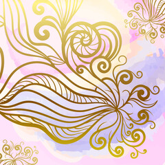 Fototapeta premium floral art background vector illustration
