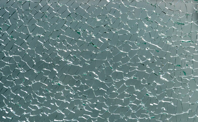 Vista cercana de un cristal roto