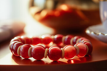 Red agate string