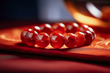 Red agate string