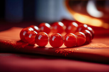 Red agate string