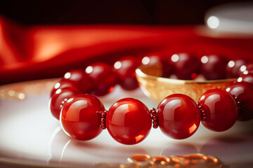 Red agate string