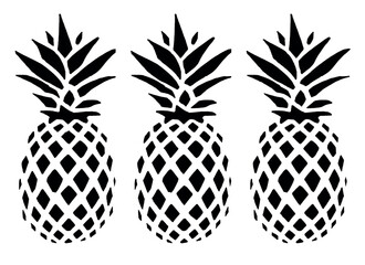 Obraz premium Pineapple Vector Design. Pineapple Design for Women's T Shirts. You Can Enhance Your Pineapple Fashion Vector Print Designs for Women's Tshirts with Glitter, Rhinestone, Sequins, Foil or Embroidery.