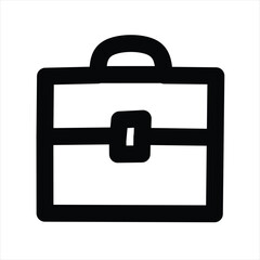 portfolio vector thin line icon
 on white background