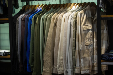 cotton shirt displayed a showroom