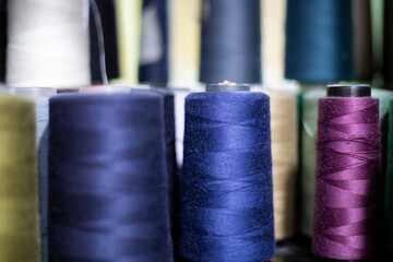 different color threads are using for design