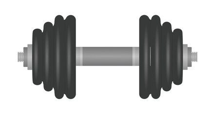 Retro black dumbbells. vector illustration