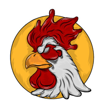 Chiken head maskot icon